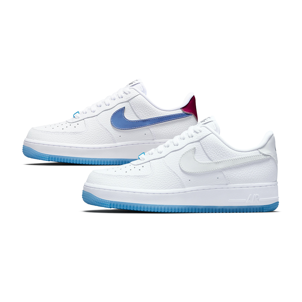Nike Air Force 1 Low UV 女白藍經典熱感應運動休閒鞋DA8301-101