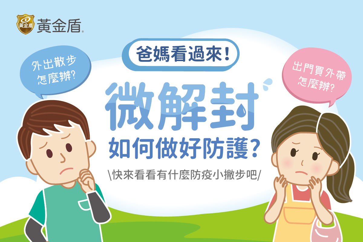 一位男孩一位女孩擺出煩惱的表情，微解封該如何做好防護