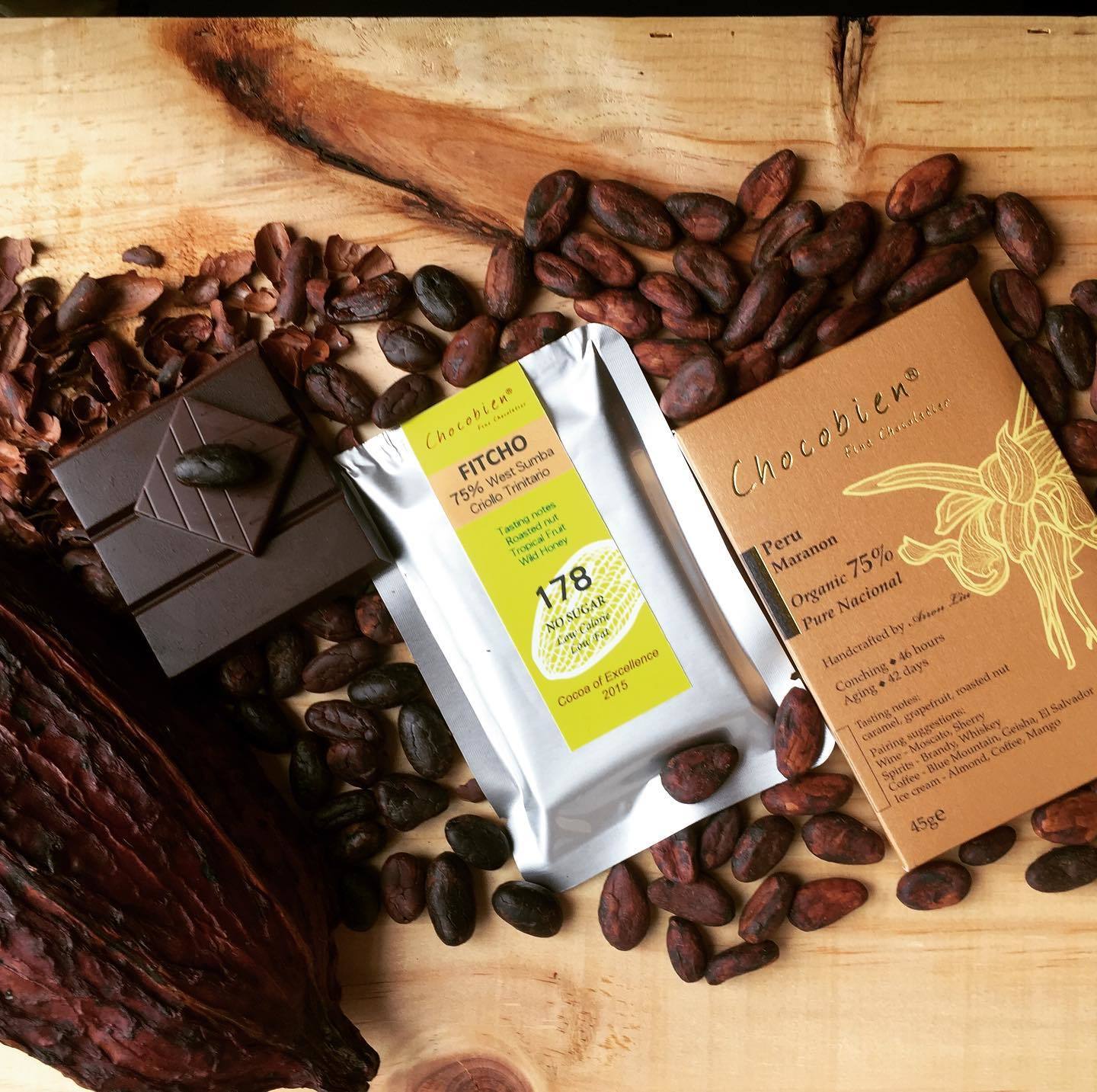 [香港製造] Chocobien FITCHO 原味黑朱古力 75% (178kcal 50g)