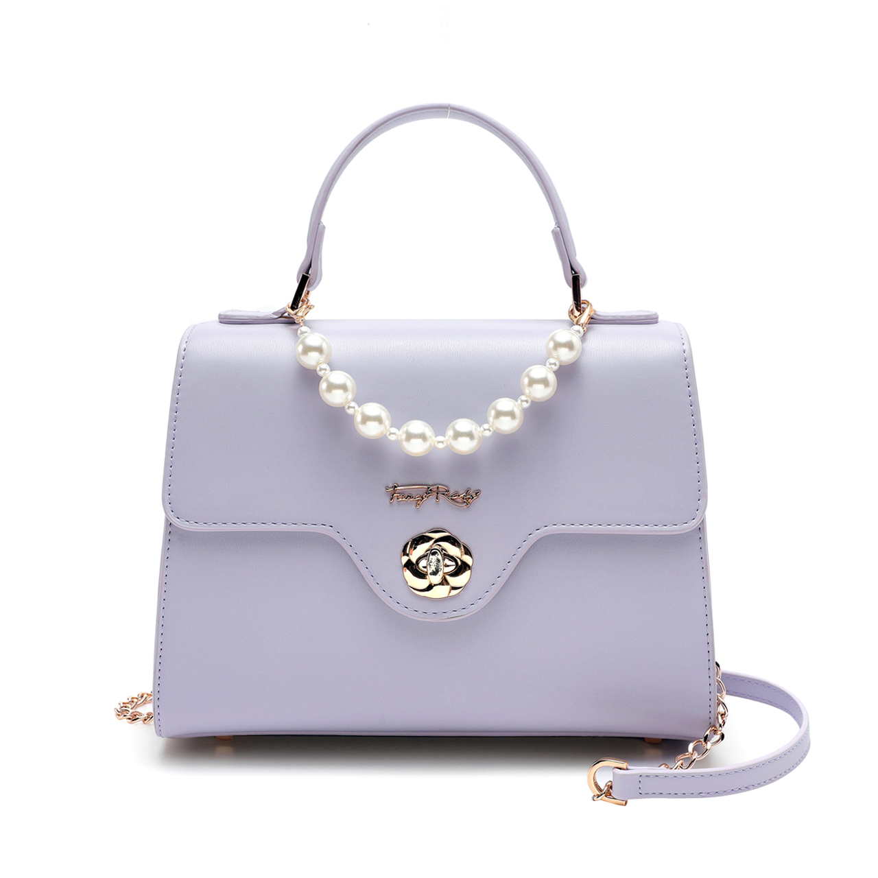 Rosy Romance Pearl Top Handle Shoulder Bag