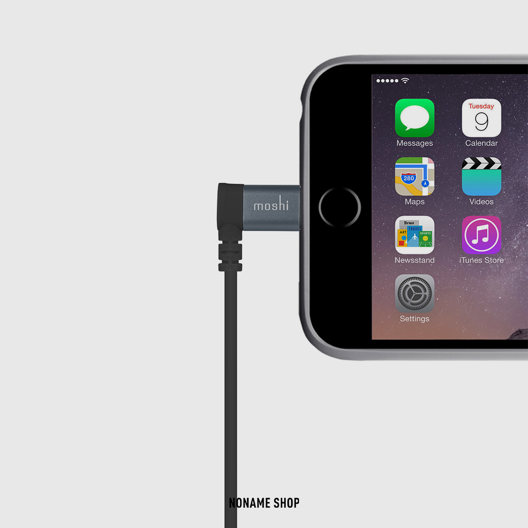 MOSHI Lightning to USB-A 90° 耐用 快充 彎頭 傳輸線 1.5m