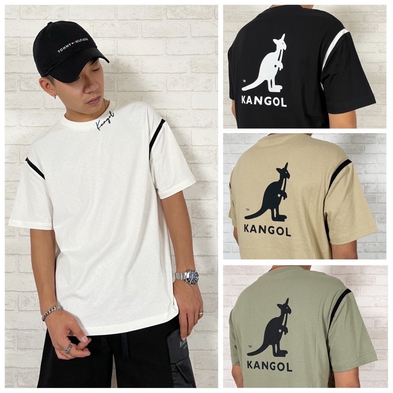 Kangol 袋鼠 領口草寫/背後大Logo 短袖T恤 短T