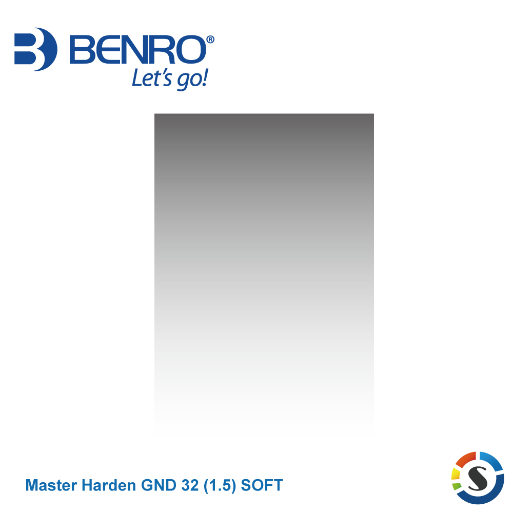 BENRO角形100mmx150mm master gnd32(1.5)soft徐変減光鏡普板鋼化版-