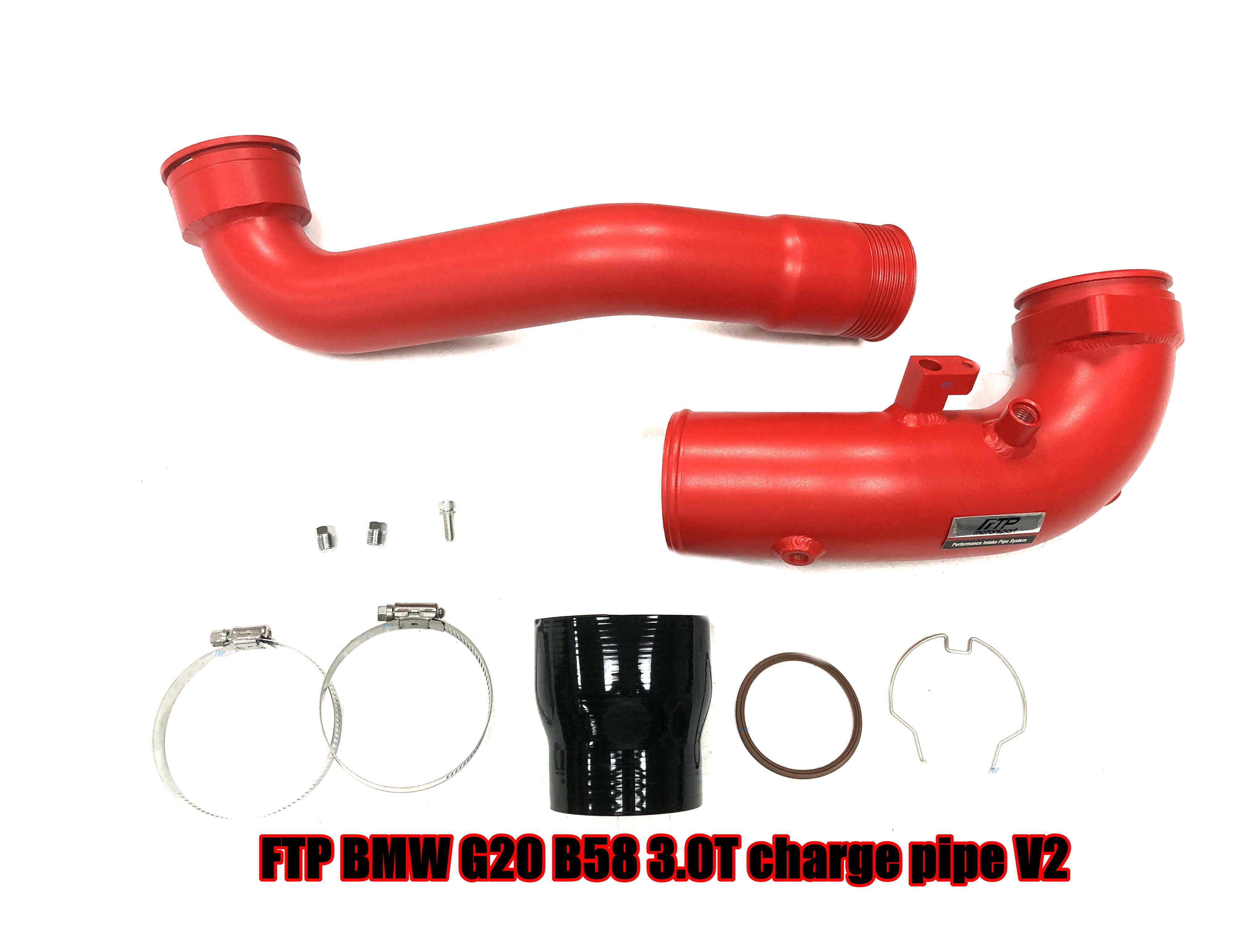 FTP BMW G20 B58 3.0T charge pipe V2 (Supra) red color