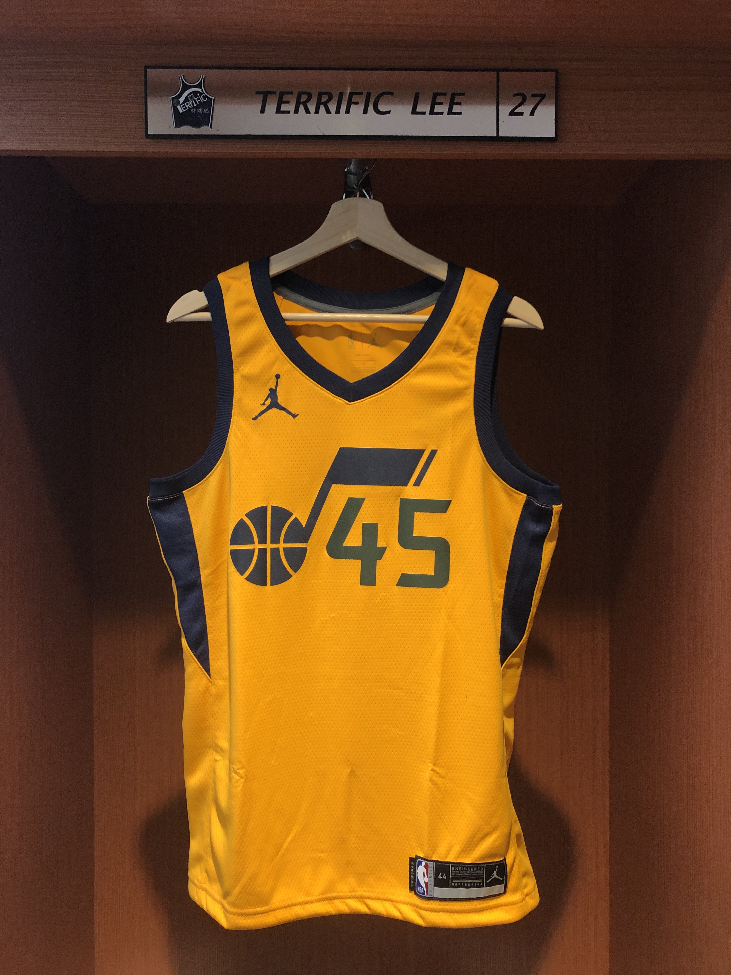 NBA球衣 Donovan Mitchell 猶他爵士黃 Statement Jordan Swingman 球迷版 熱轉印 全新