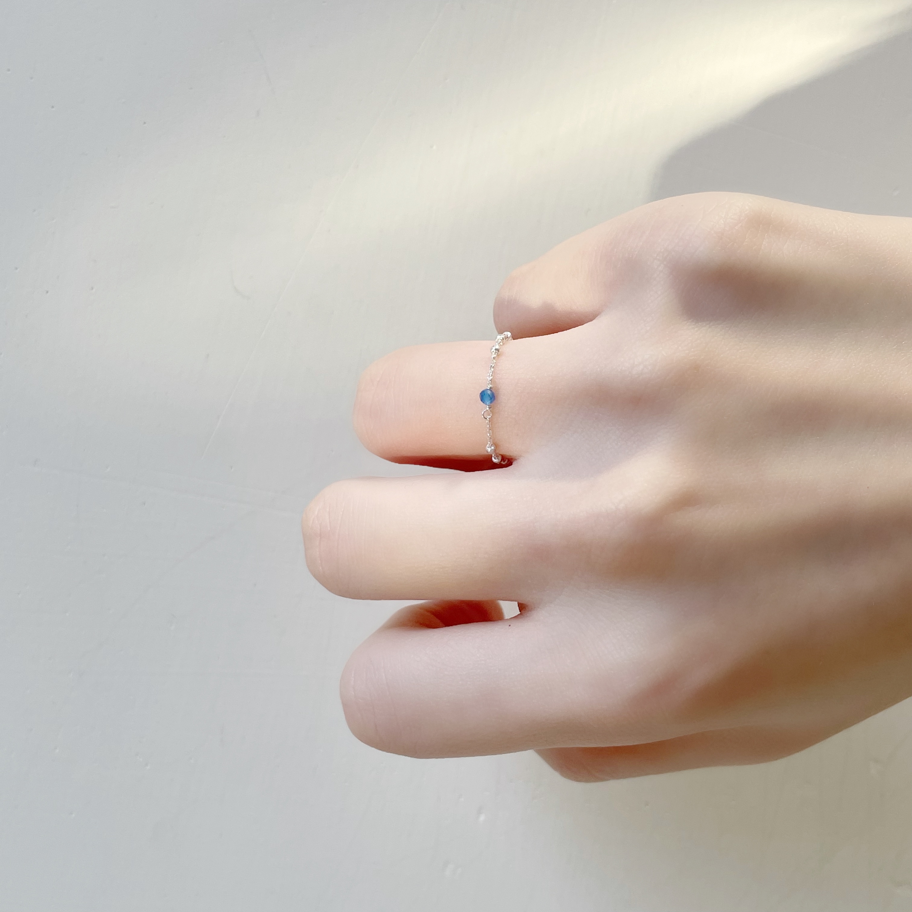 簡約Triplets海藍玉髓鏈戒