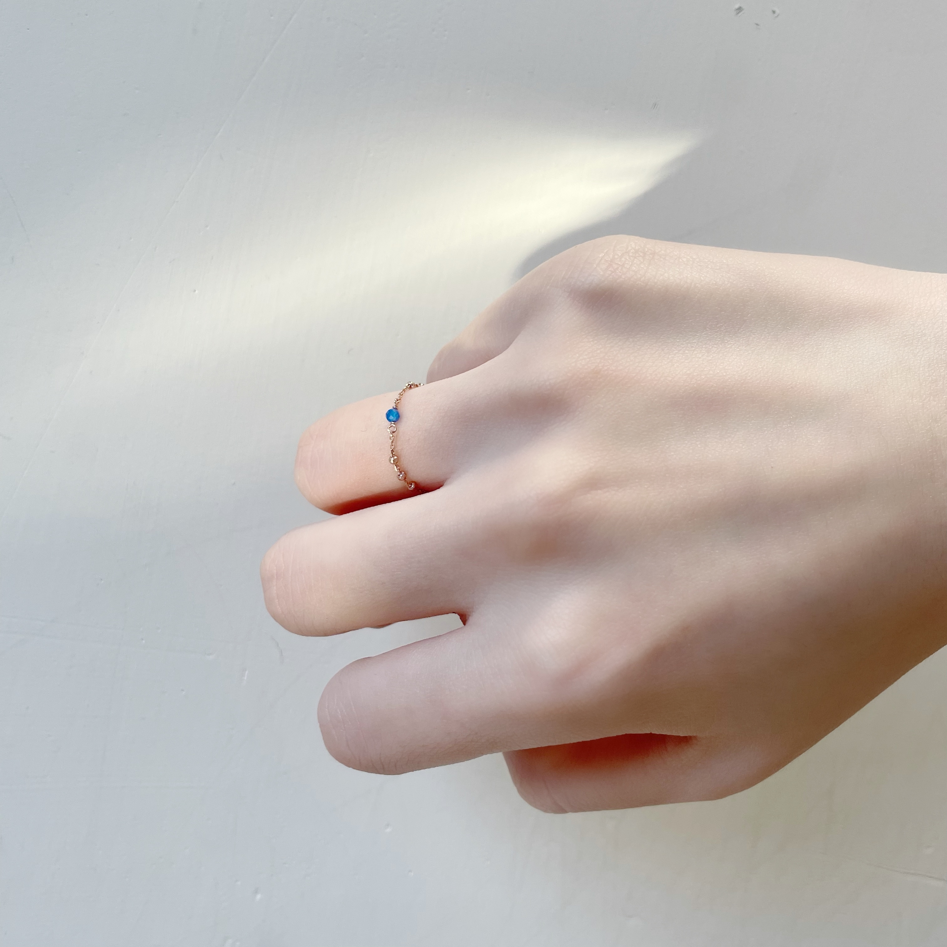 簡約Triplets海藍玉髓鏈戒