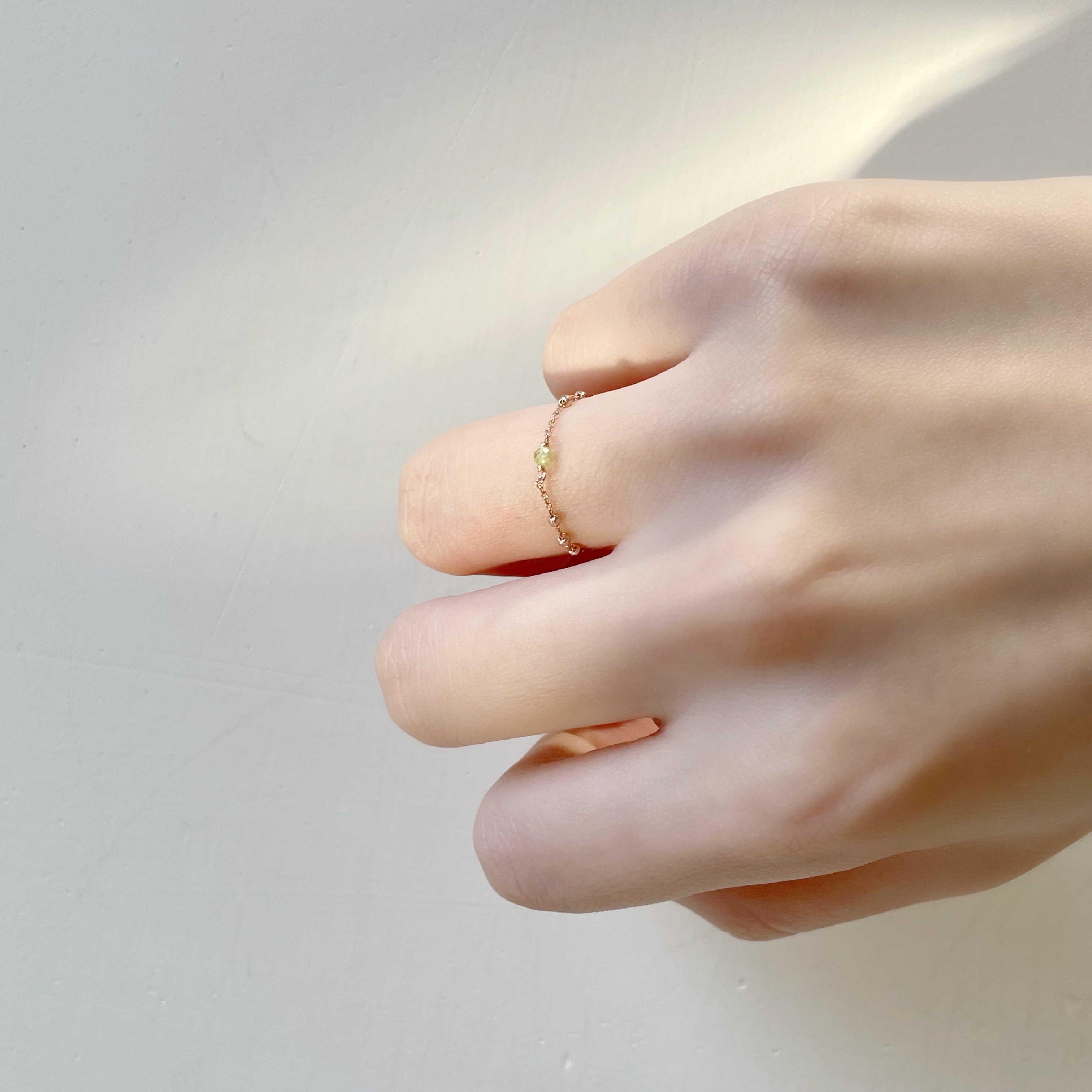 簡約Triplets橄欖石鏈戒