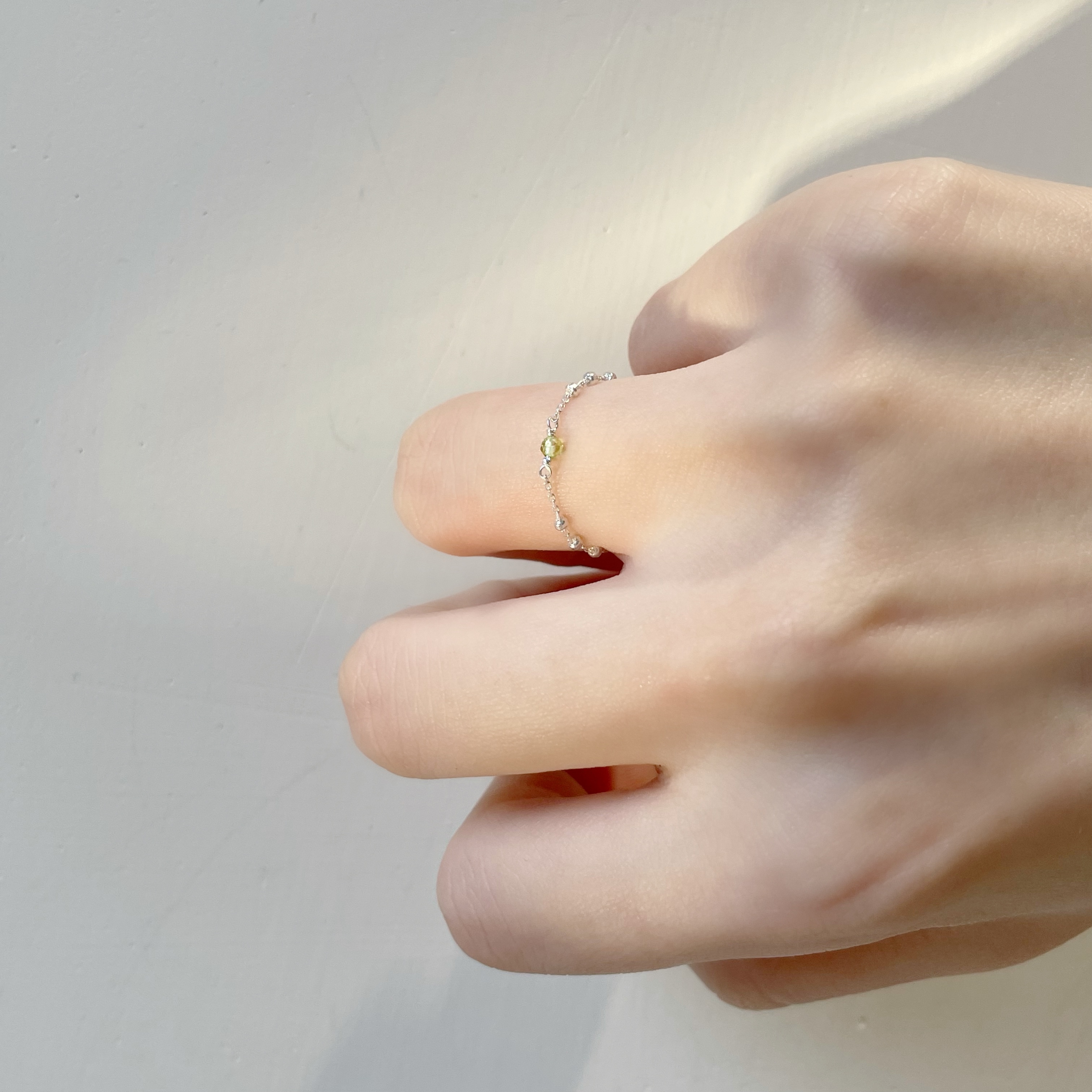 簡約Triplets橄欖石鏈戒