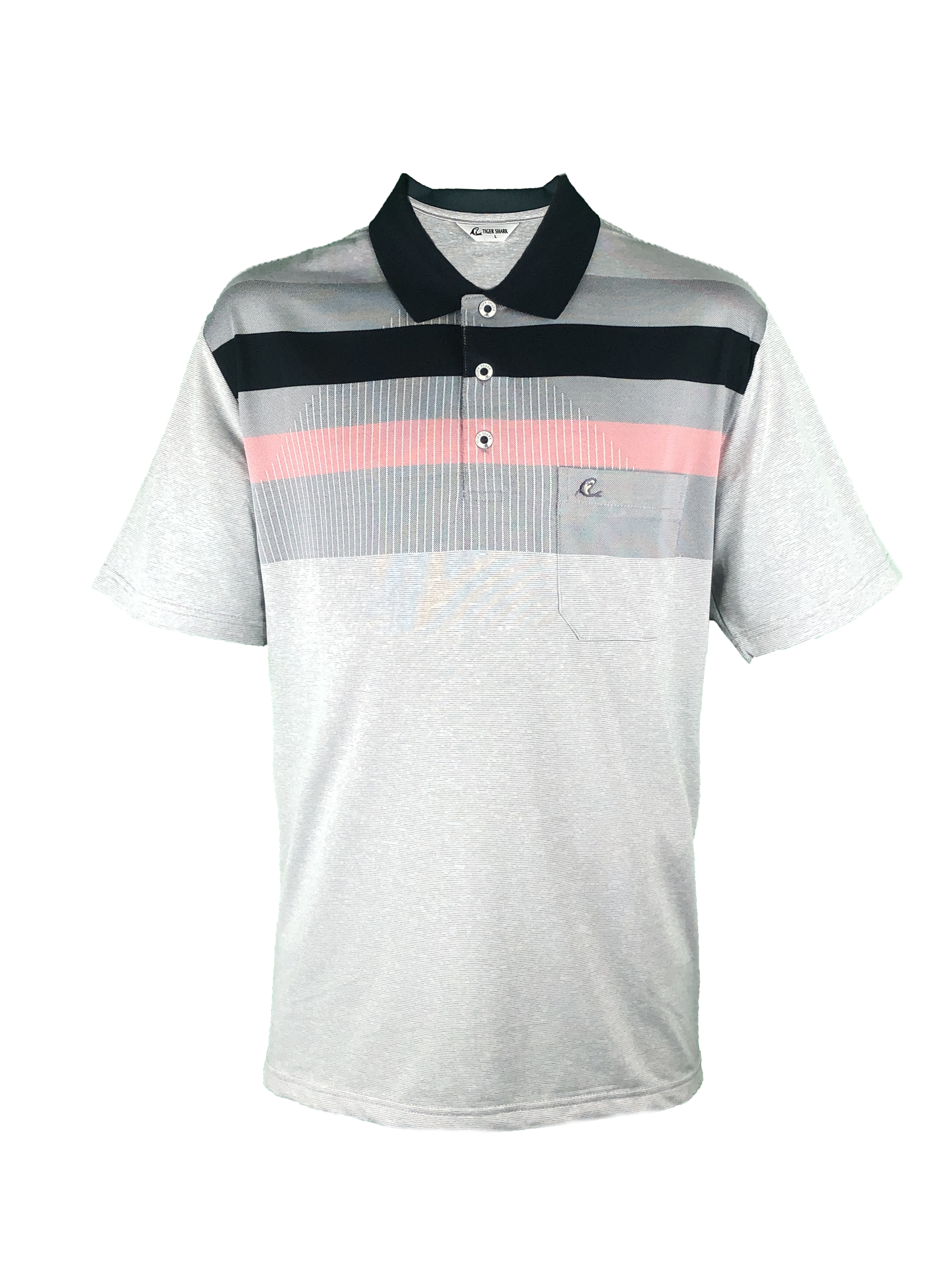 彈力排汗條紋POLO衫