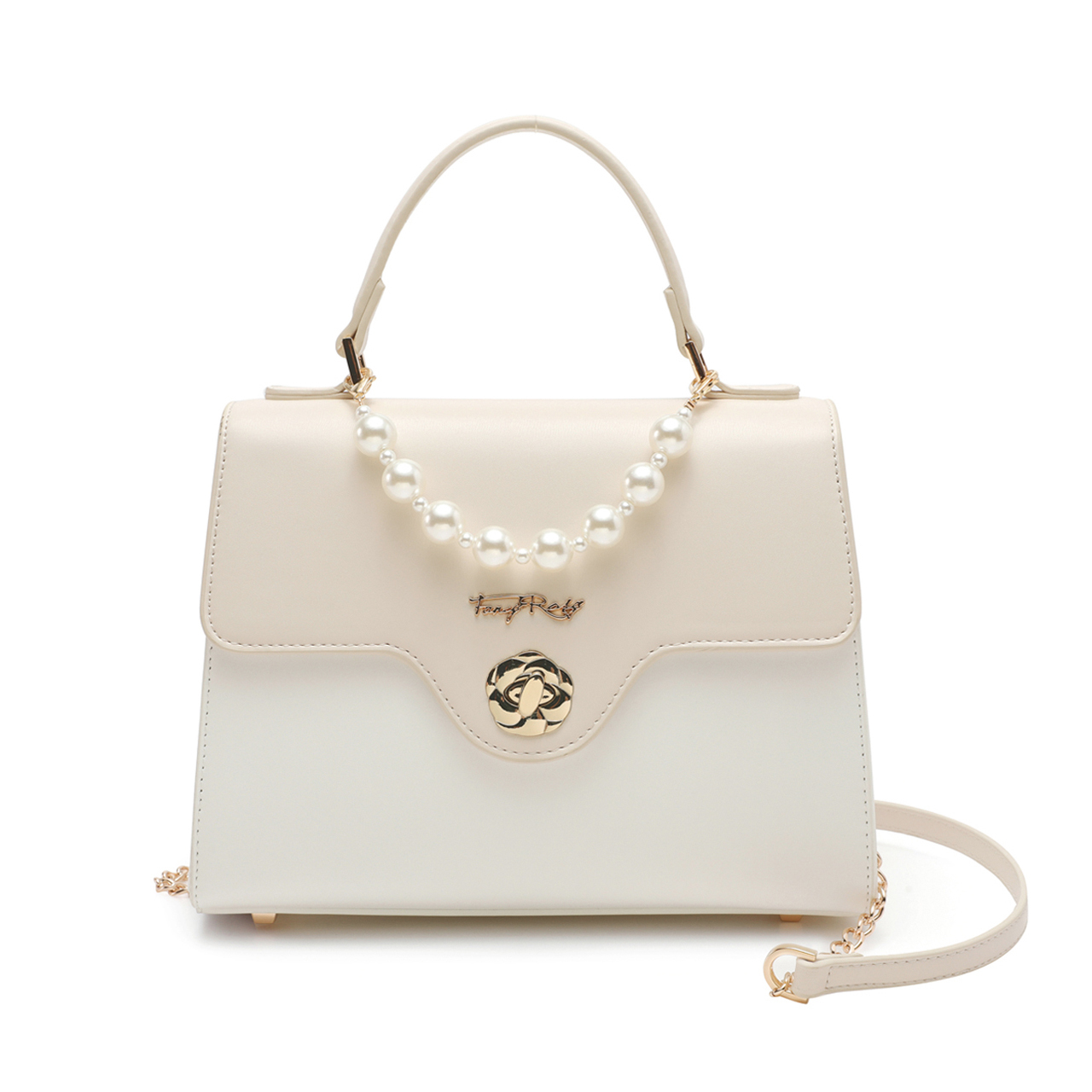 Rosy Romance Pearl Top Handle Shoulder Bag