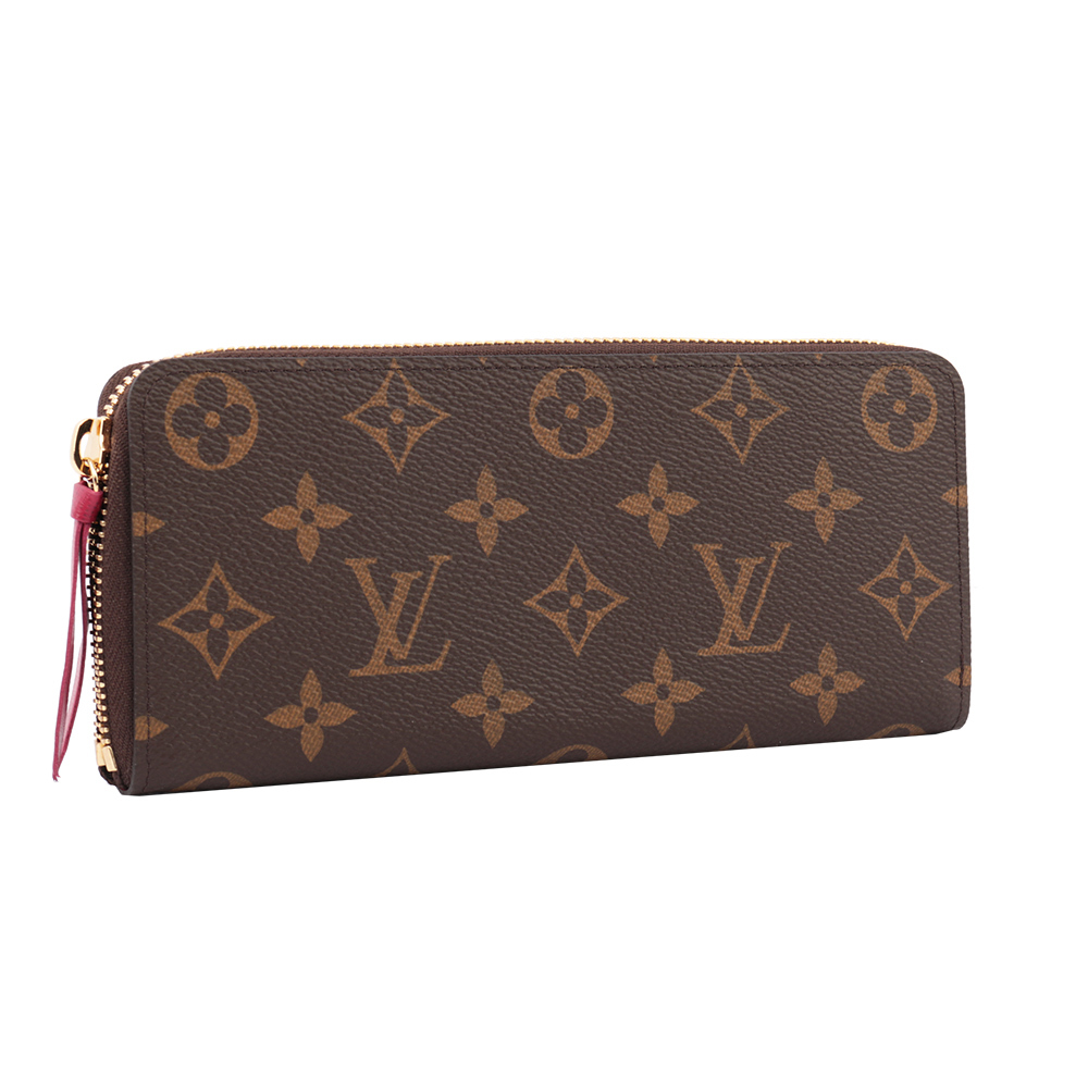 【LOUIS VUITTON】Monogram CLEMENCE ㄇ型拉鍊長夾