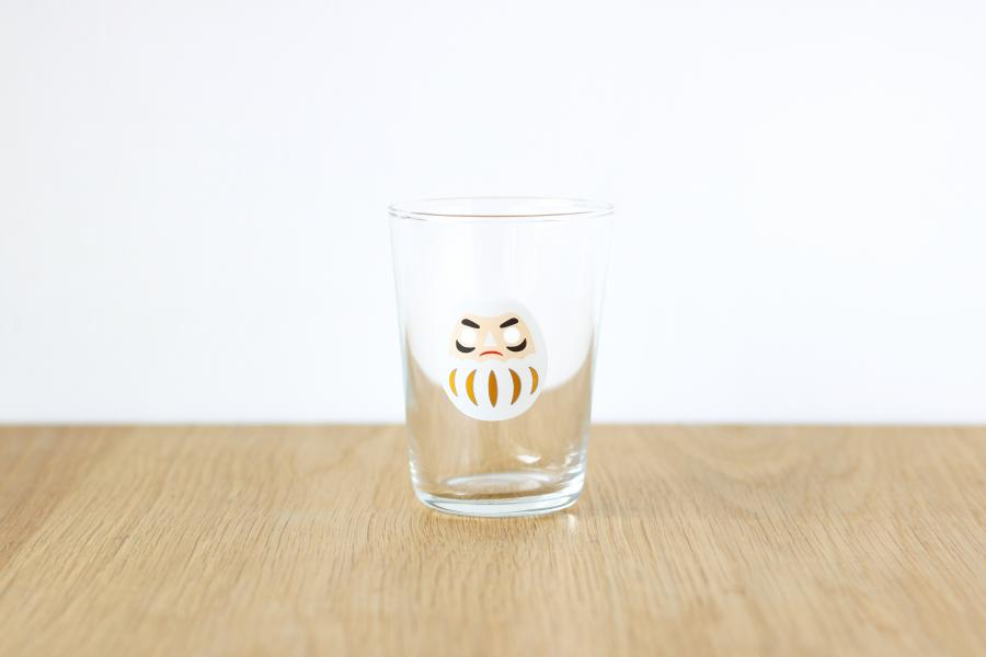 +t企劃x中川政七玻璃杯-達摩 白/無病息災
