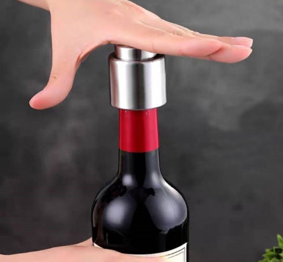 按壓式抽真空不銹鋼紅酒塞