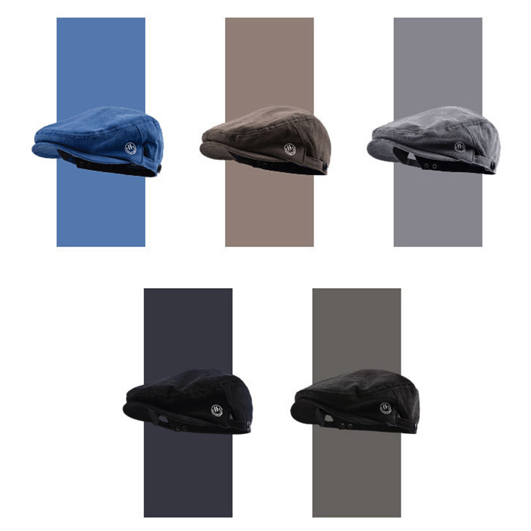 199質感燈芯絨英倫貝雷帽