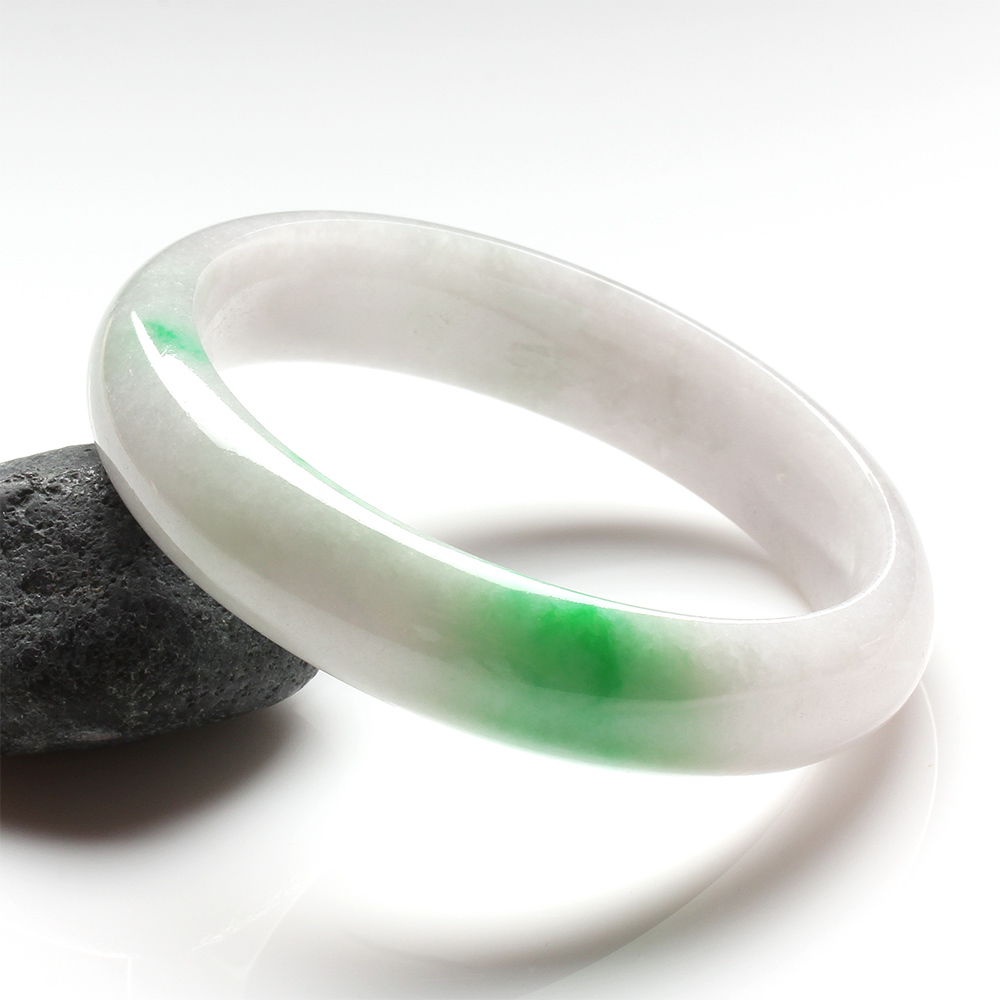 【雅紅珠寶】天然正陽綠冰糯種翡翠手鐲-#17.5-綠草如茵-B0149