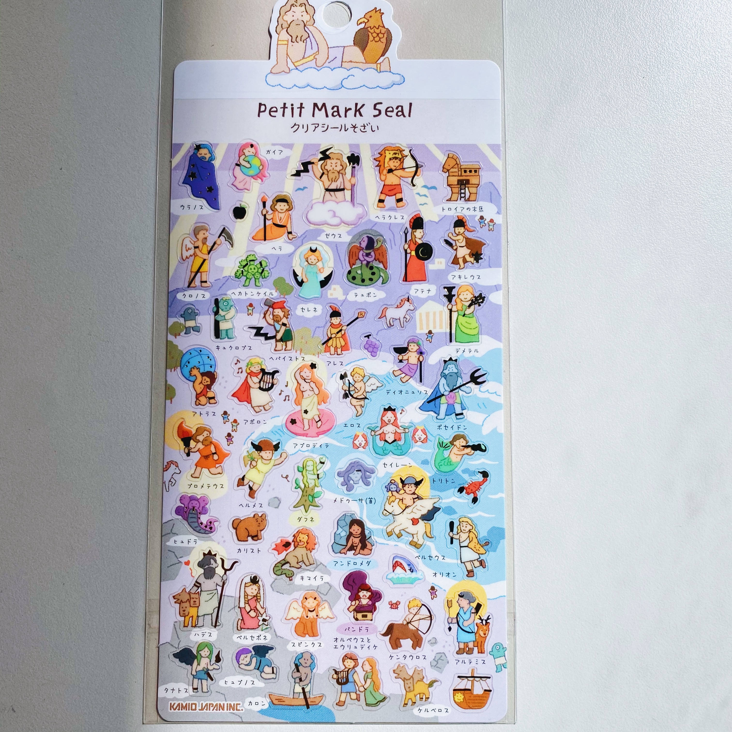 日本Kamio 西方神話 燙金透明手帳貼紙
