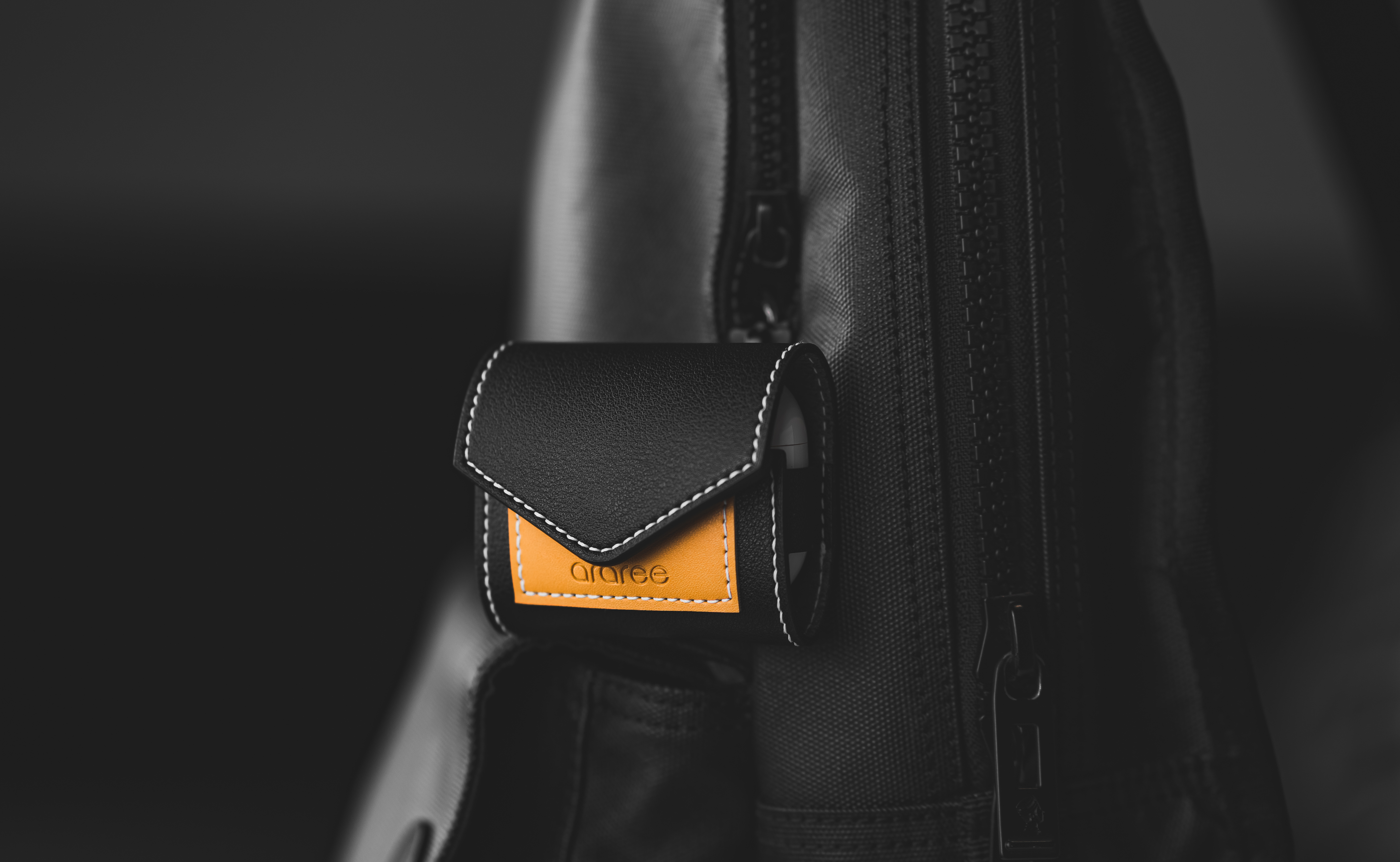 /質感黑/韓國品牌 araree AirPods Pro Case PELLIS 皮革設計款 保護套