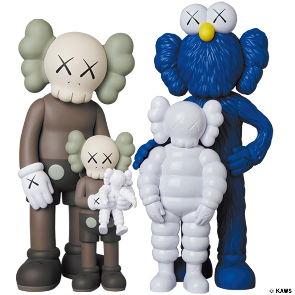 KAWS TOKYO FIRST Kaws Family BROWN/BLUE/WHITE Set