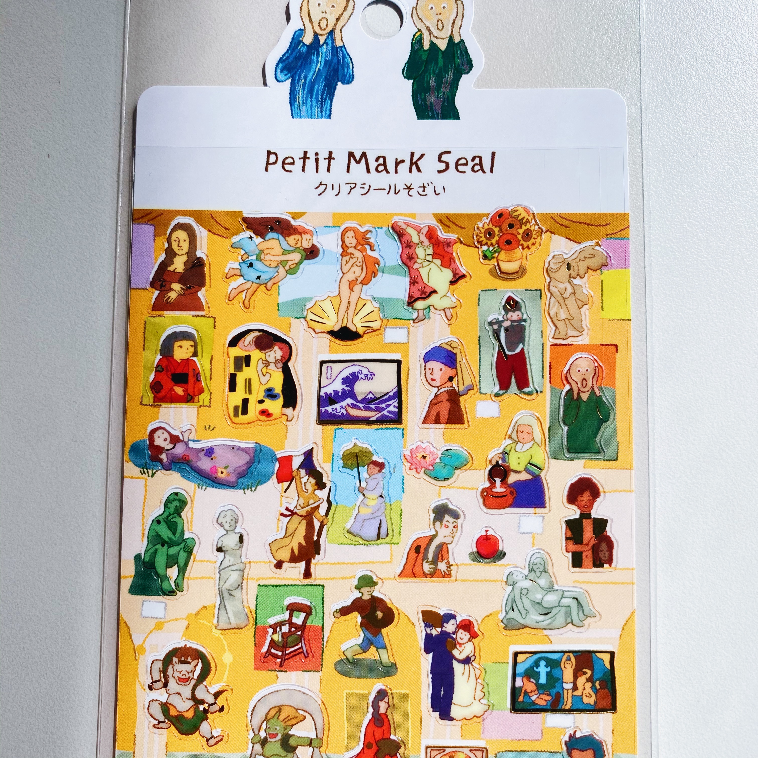 日本Kamio 世界名畫 燙金透明手帳貼紙