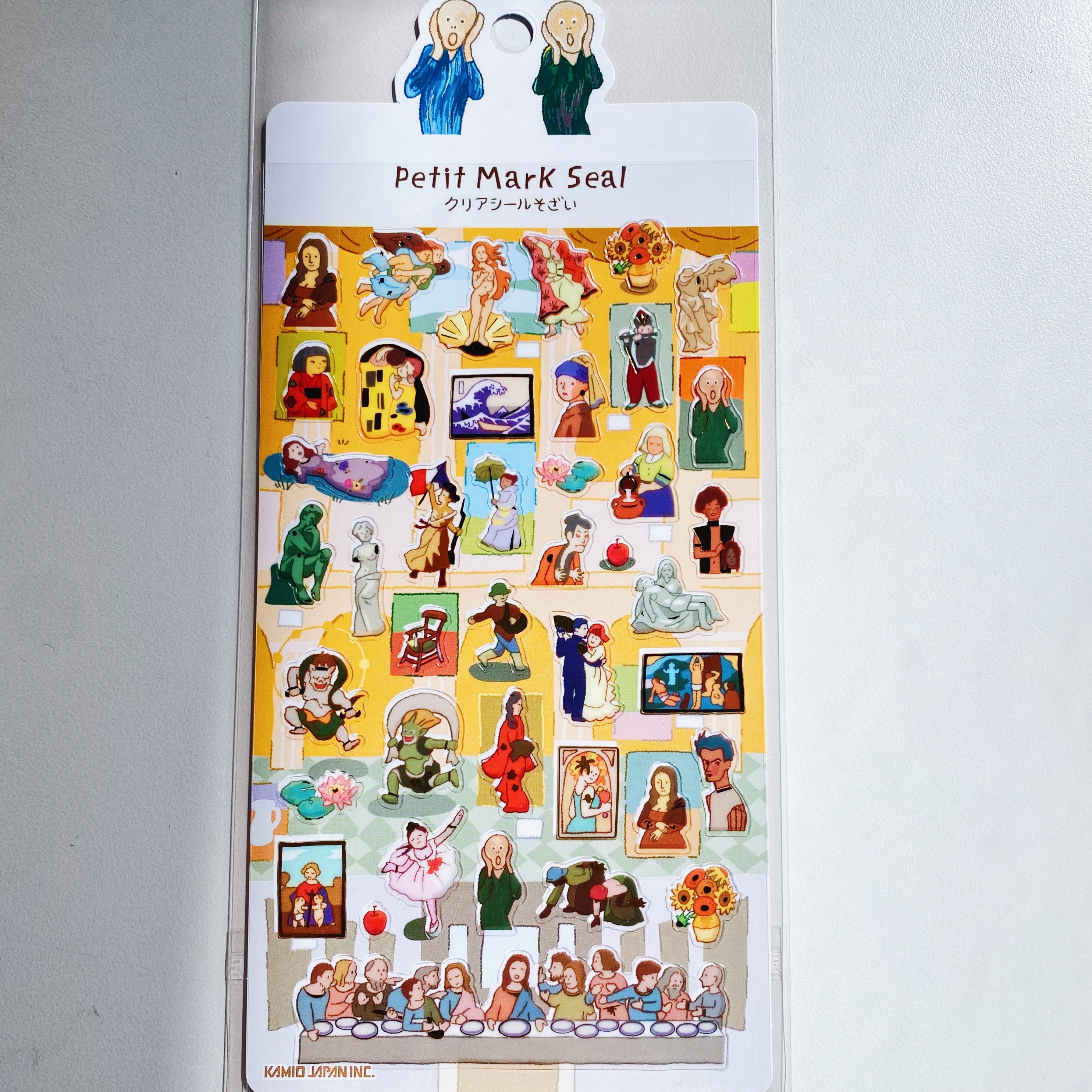 日本Kamio 世界名畫 燙金透明手帳貼紙