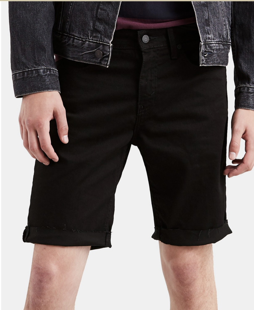 Levis 511 slim  素面黑 牛仔短褲