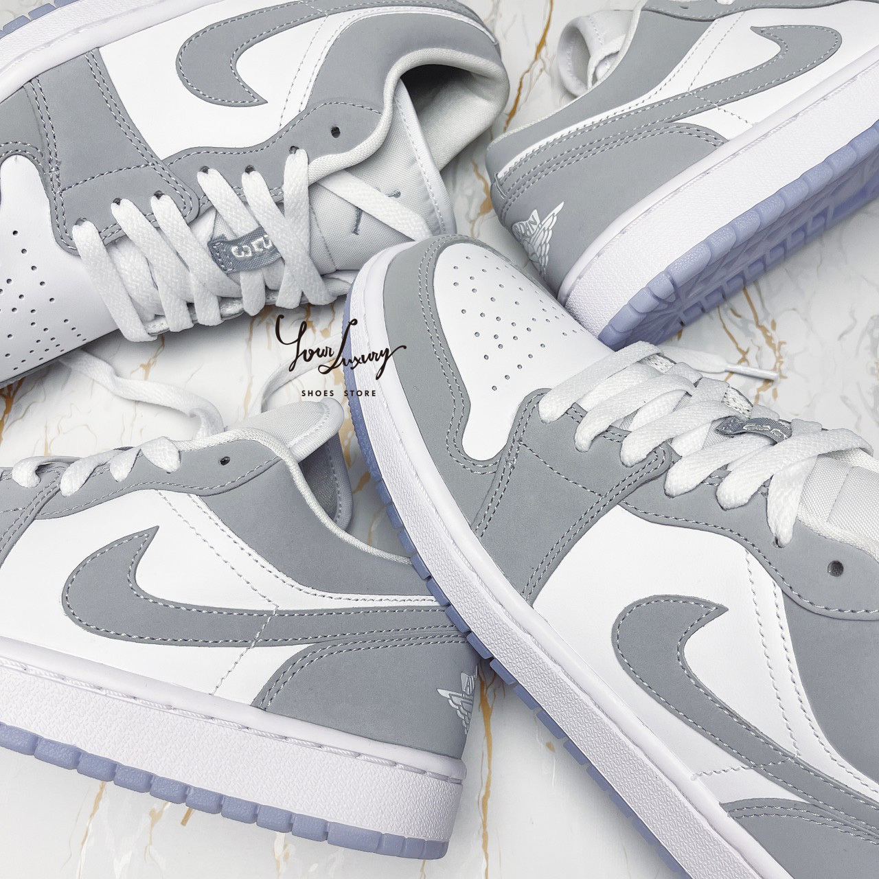 【Luxury】 Nike Air Jordan 1 Low Wolf Grey White 灰白 煙灰 小DIOR