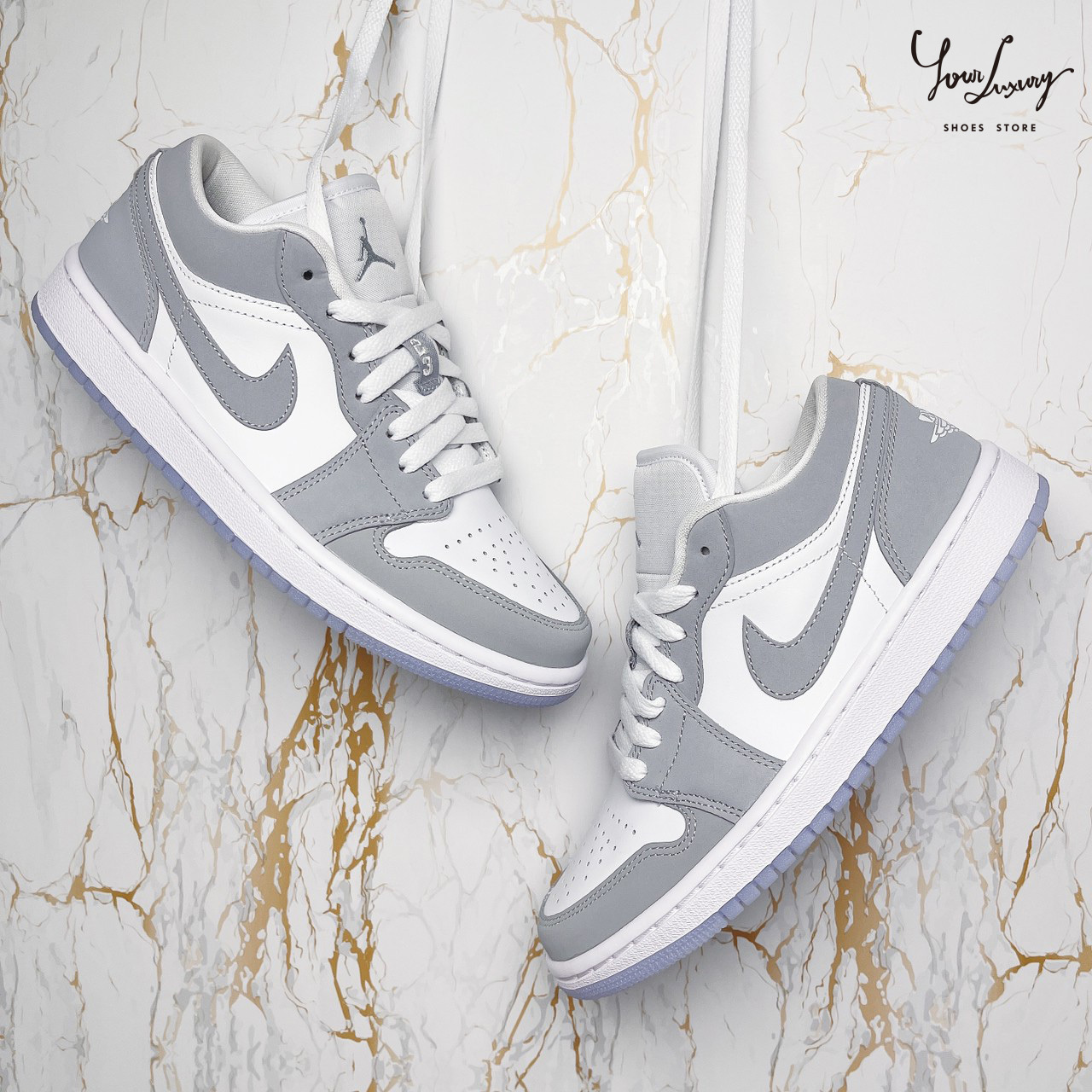 【Luxury】 Nike Air Jordan 1 Low Wolf Grey White 灰白 煙灰 小DIOR