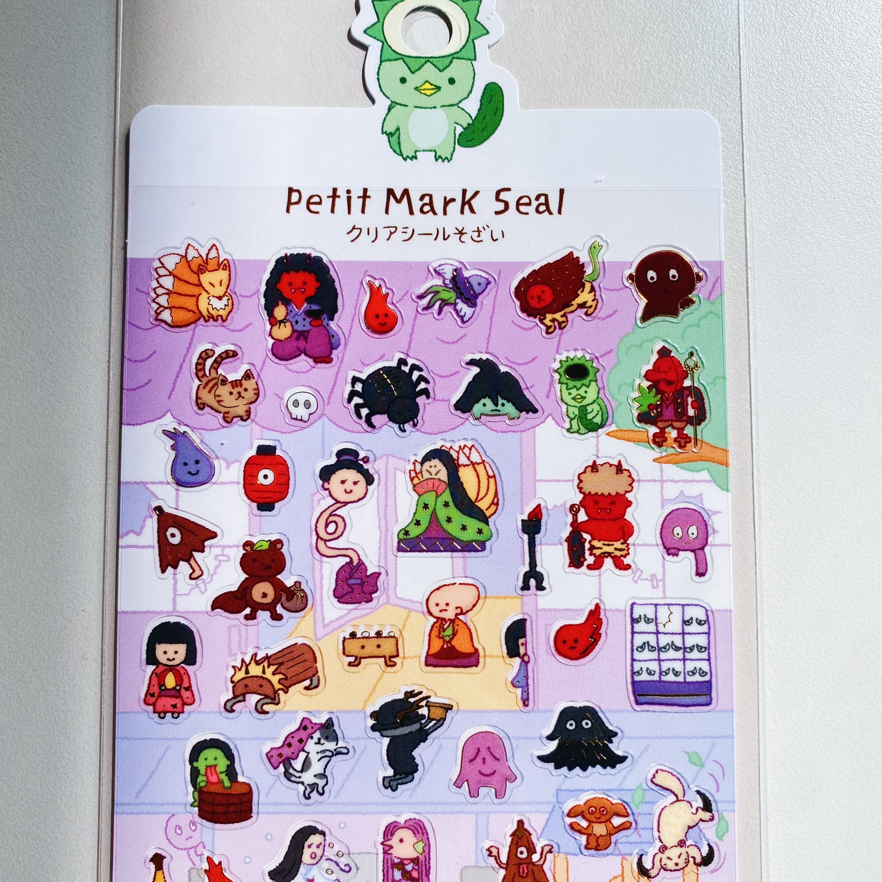 日本Kamio 日本妖怪 燙金透明手帳貼紙