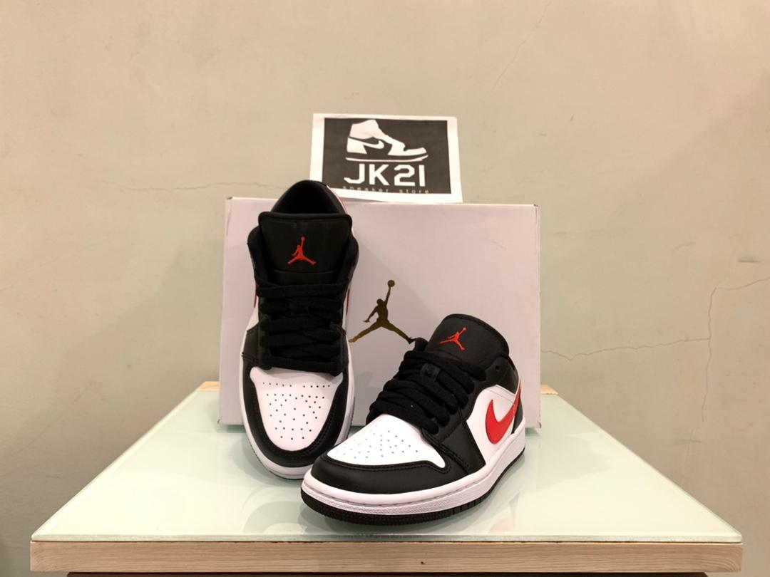 air jordan 1 low siren red black