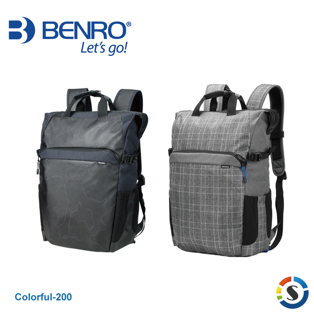 【BENRO百諾】Colorful-200 炫彩系列後背包 (黑/灰)