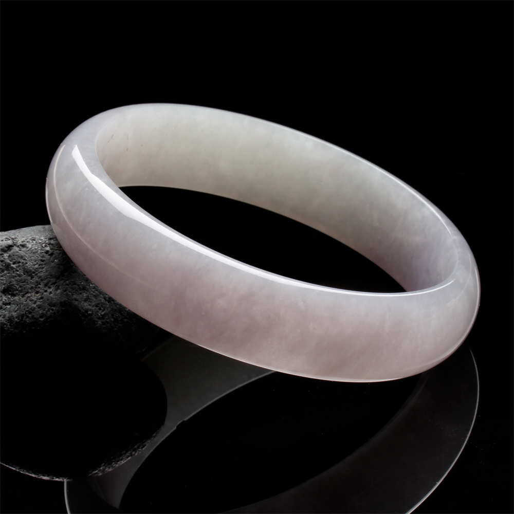 【雅紅珠寶】天然冰種紫蘿蘭翡翠手鐲-#18.5-雲露醇香-B0065