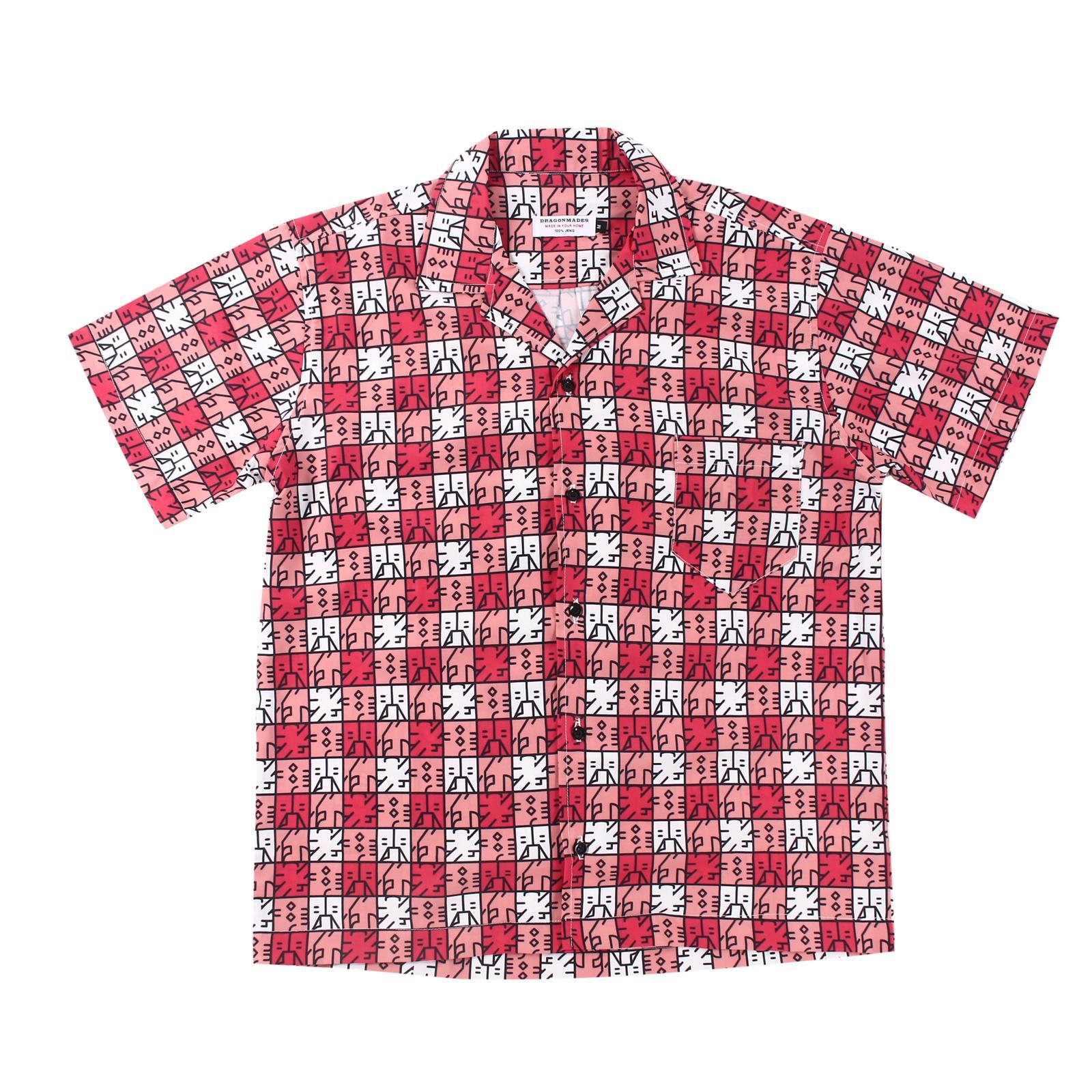 Dragon Made 8 - Gingham Check DLLM Shirt Red