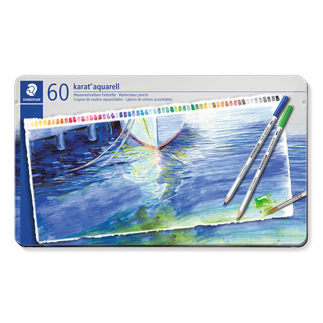 【STAEDTLER 施德樓】金鑽級水彩色鉛筆60色組 MS125 M60