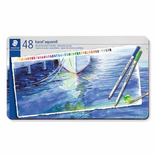 【STAEDTLER 施德樓】金鑽級水彩色鉛筆48色組 MS125 M48