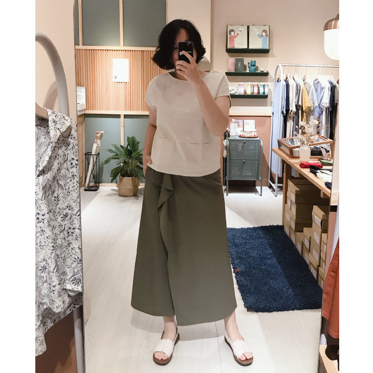 凌晨飛行計畫抽繩綁帶褲裙-暮野