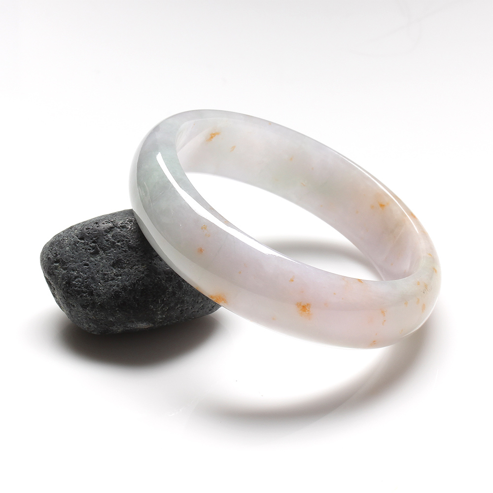 【雅紅珠寶】天然冰種四彩翡翠貴妃手鐲-#17.5-春夜喜雨