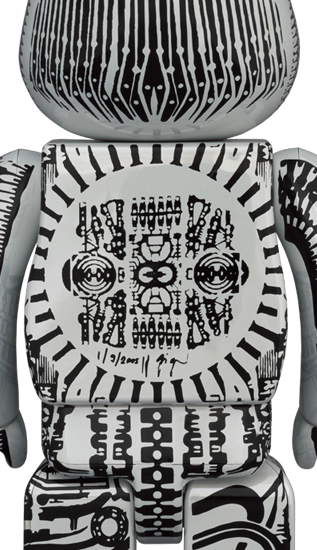 H.R.GIGER × BE@RBRICK BLACK CHROME1000%