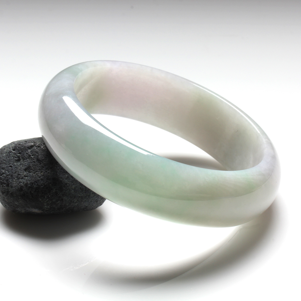 【雅紅珠寶】天然春帶彩冰糯種翡翠手鐲-寬版-#18.5-杏林春滿