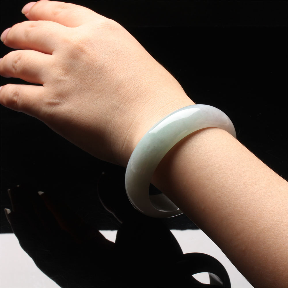 【雅紅珠寶】天然春帶彩冰糯種翡翠手鐲-寬版-#18.5-杏林春滿