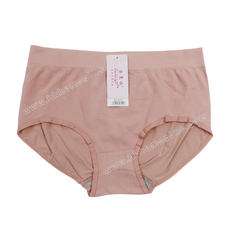 4條裝 法萊依: 女裝中腰無縫棉內褲