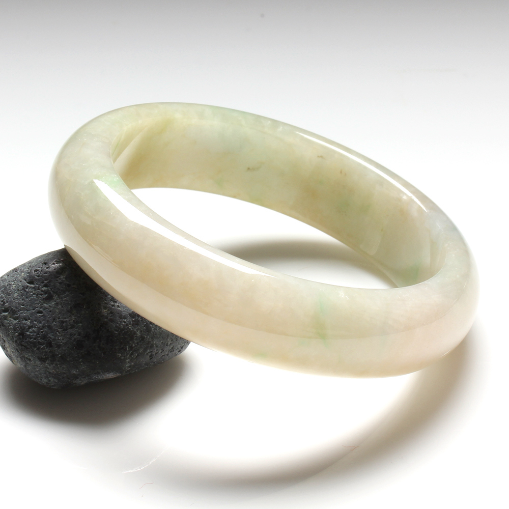 【雅紅珠寶】天然春帶彩冰糯種翡翠手鐲-#18.5-嬌柔柳枝-