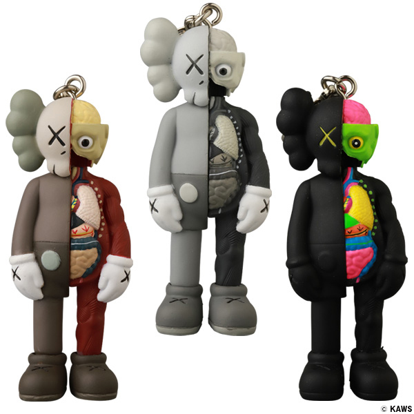 Set of 3 Kaws Companion (Flayed) Keyholder