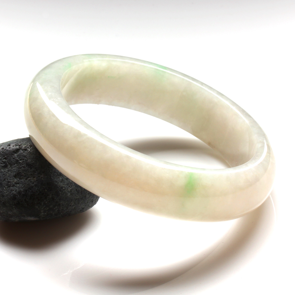 【雅紅珠寶】天然春帶彩冰糯種翡翠手鐲-#18-似水柔情-B0006