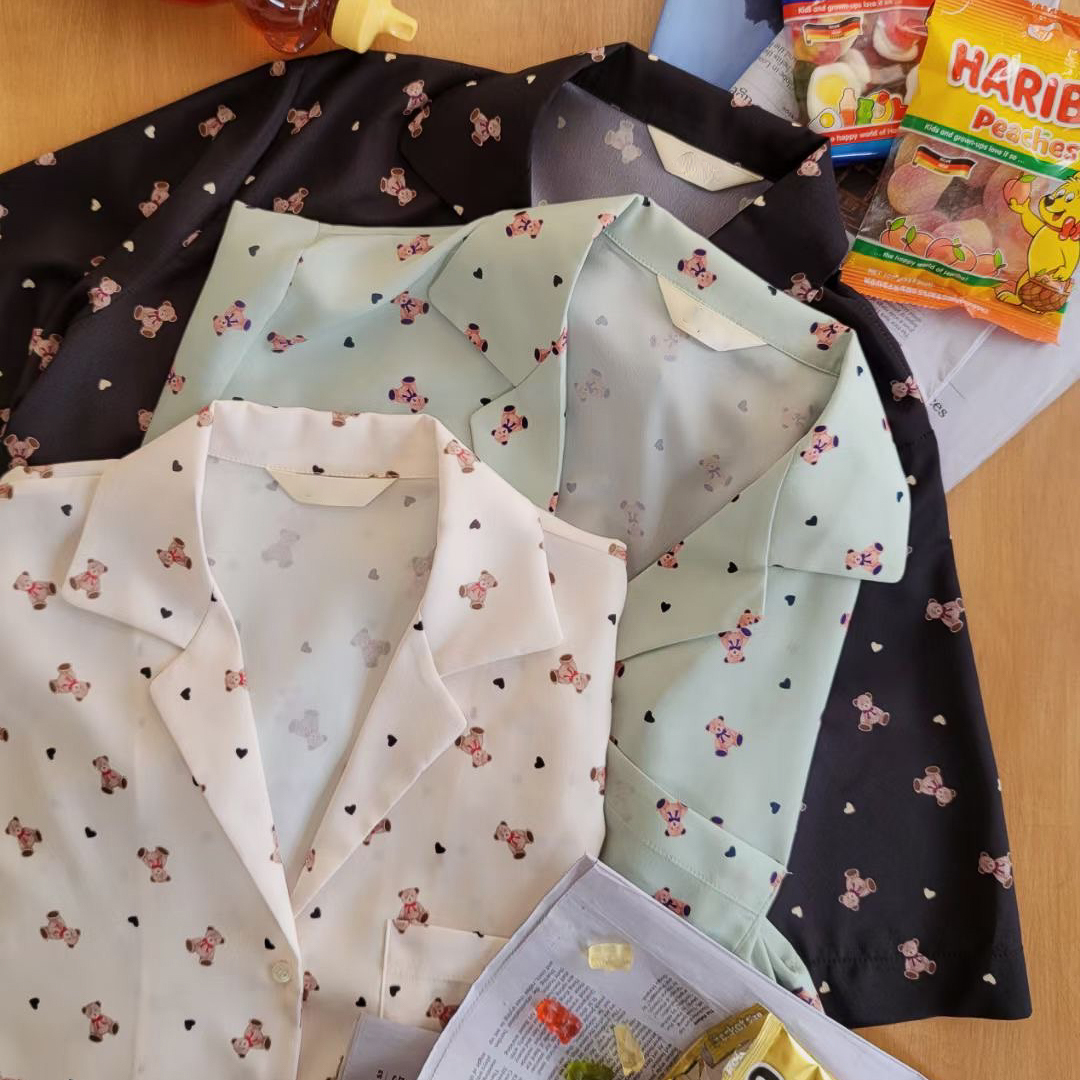 滑料小熊睡衣套裝(綠)