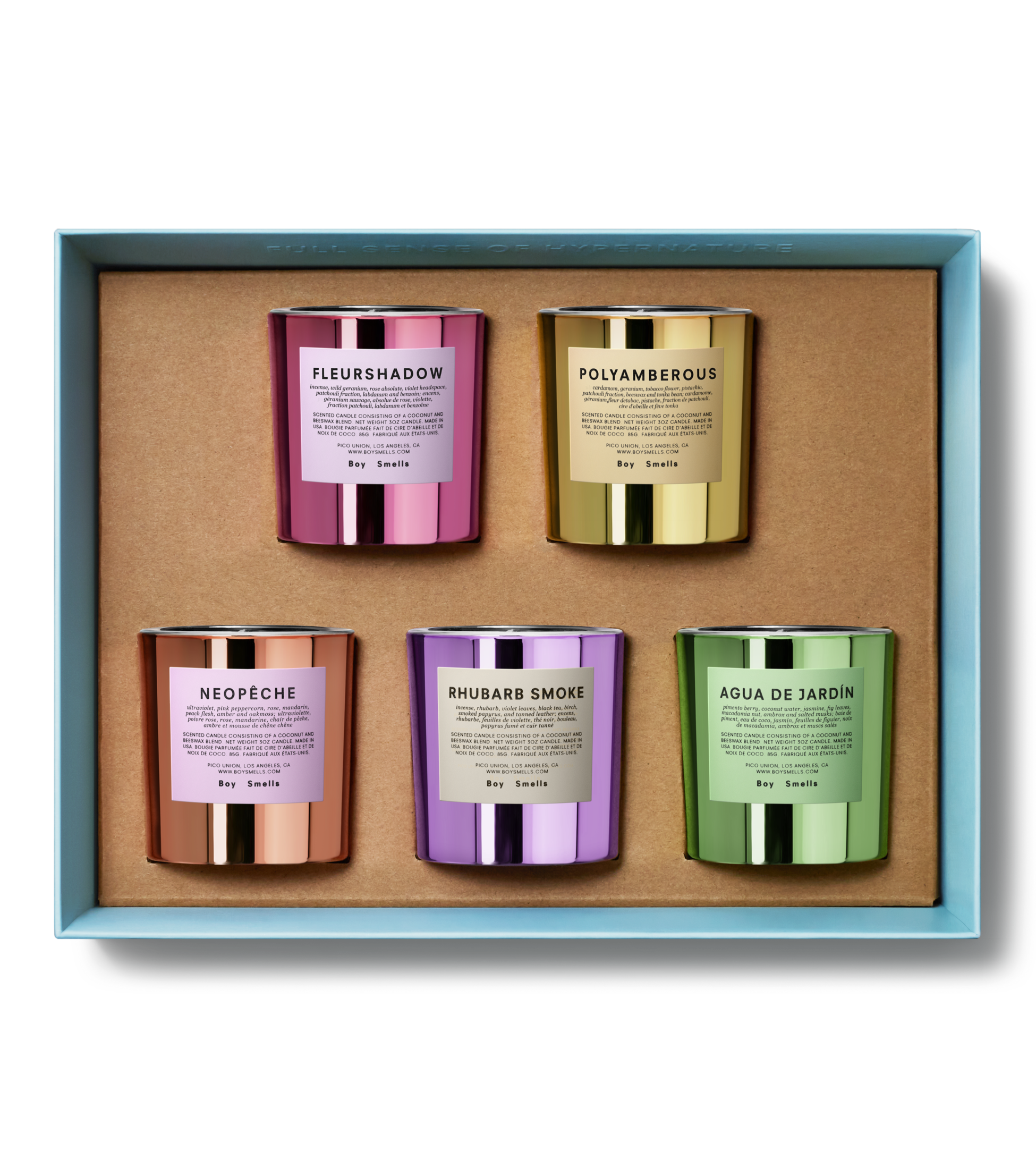 自然之上鏡面系列 迷你蠟燭5入組 - Boy Smells