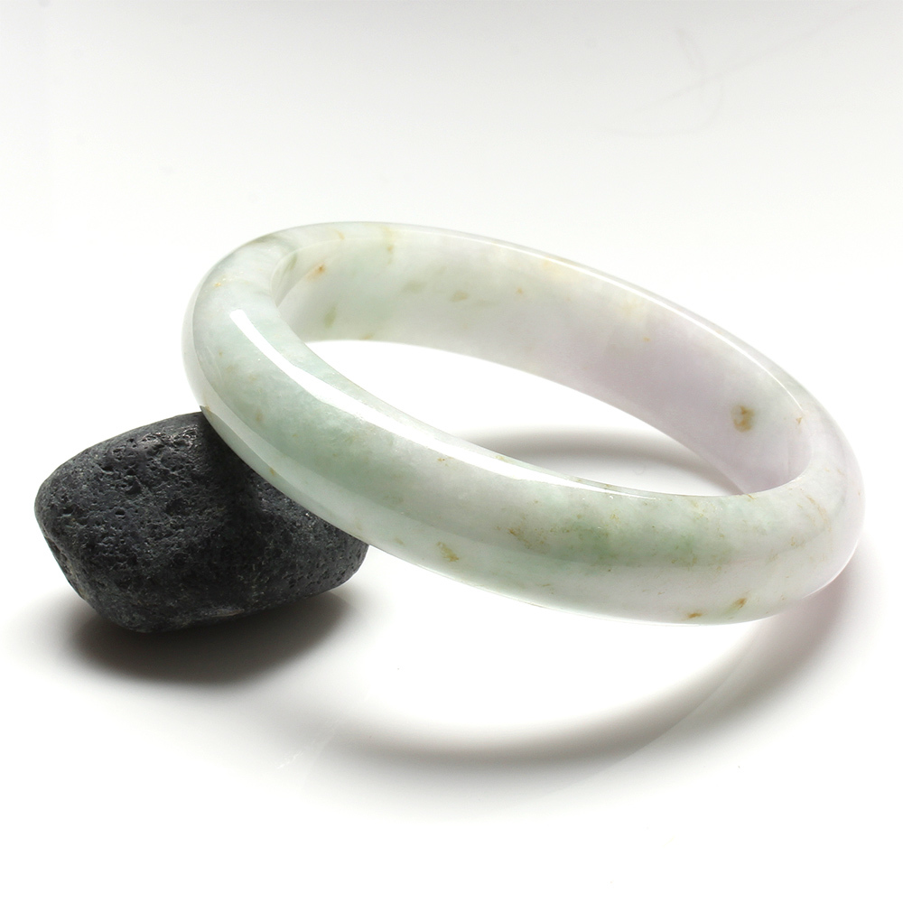 【雅紅珠寶】天然春帶彩翡翠玉鐲-#19.5-碧如若香-B0003