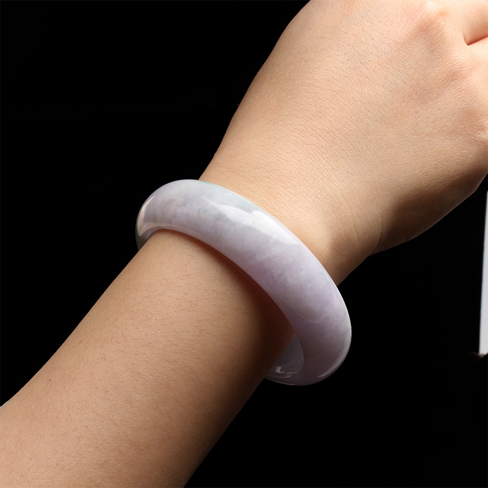 【雅紅珠寶】天然三彩冰糯種翡翠玉鐲-寬版-#19-珠圍翠繞-B0178