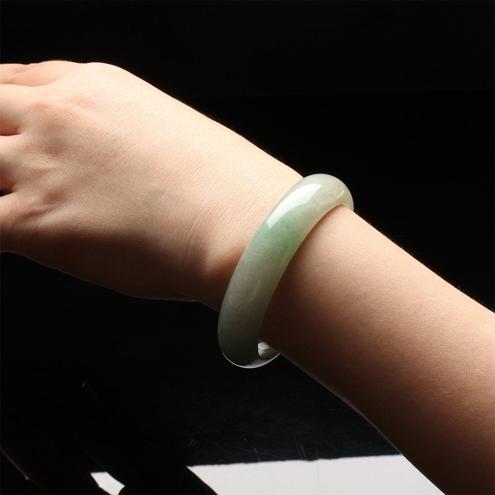 【雅紅珠寶】天然冰種全滿綠翠翡翠玉鐲-#18-B0148