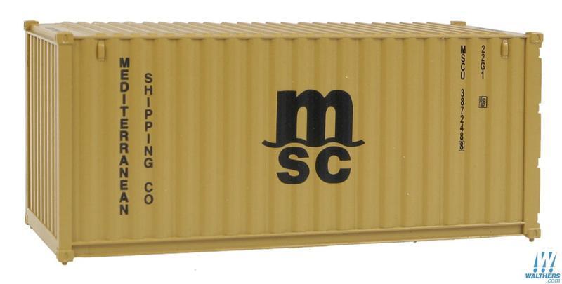 SceneMaster 949-8057 HO scale MSC 20' Corrugated Container